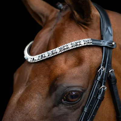 Produktbild von Imperial Riding Stirnriemen Stirnband IRHSlim Black-Silver, Größe:Pony