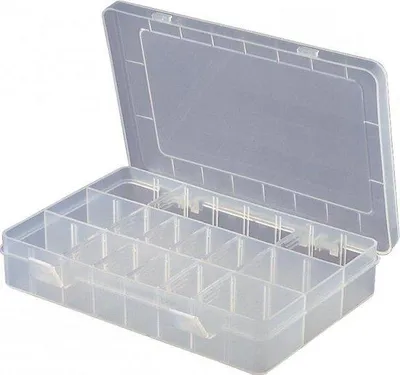 Produktbild von 15-Fach Schmuckbead-Organizer-Box klar
