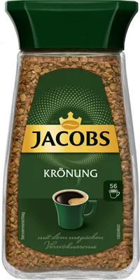 Produktbild von Jacobs Krönung, Löslicher Kaffee, Instantkaffee, Instant Kaffee, Löskaffee, Glas, 6 x 100 g