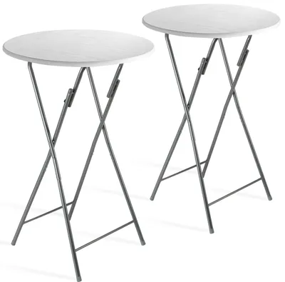 Produktbild von CASARIA® 2x Stehtisch Klappbar 110cm Hoch Rund Ø 60cm Outdoor Holz Stabil Garten Bistrotisch Bartisch Biertisch Partytisch Esstisch Klapptisch Tisch