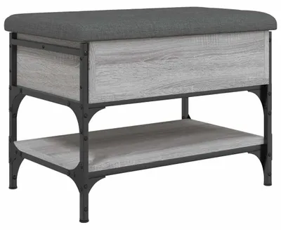 Produktbild von vidaXL Schuhbank Grau Sonoma 62x42x45 cm Holzwerkstoff