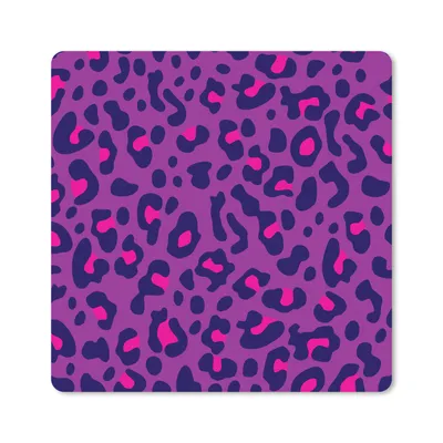 Produktbild von MuchoWow® Mauspad Mousepad Pantherdruck - Lila - Rosa 20x20 cm - Mousepads - Maus Mat - Pad - Mausunterlage - Desk Mat - Bureauartikeln