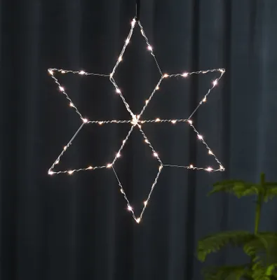 Zdjęcie produktu dla Gwiazda  wisząca srebrna Led LOLLY 40 cm