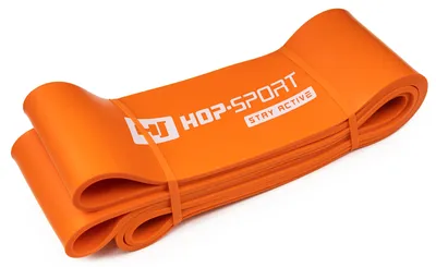 Obrázok produktu pre Hop-Sport fitness band z latexu 37-109kg HS-L083RR odporový pás na silový a kondičný tréning a budovanie svalov - oranžový