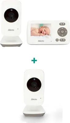 Produktbild von Alecto DVM71 - Babyphone mit Kamera und 2,4-Zoll-Farbbildschirm - Weiß