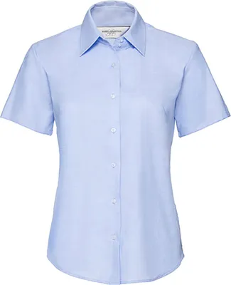 Produktbild von Russel Damen Business Oberteil Shirt Bluse T-Shirt kurzarm, Größe:L (40), Farbe:Oxford Blue