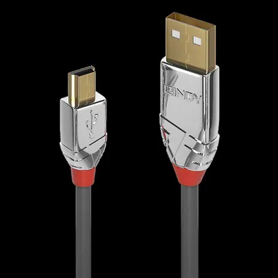 Obrázok produktu pre Lindy 36633 USB kábel USB 2.0 3 m USB A Mini-USB B Sivá