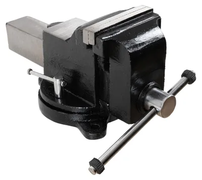 Produktbild von STIER Parallelschraubstock, Spannweite 125 mm, Größe 100 mm, Schraubstock mit breiter Ambossfläche, hohe Spannkraft, inkl. Befestigungsmaterial & Rohrspannbacken