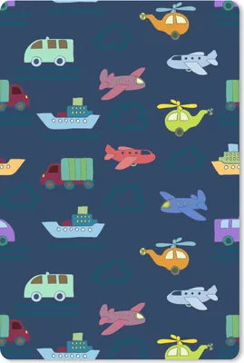 Produktbild von MuchoWow® Mauspad Mousepad Muster - Flugzeug - Boot - Lastwagen - Junge - Kinder - Kinder 18x27 cm - Mousepads - Maus Mat - Pad - Mausunterlage