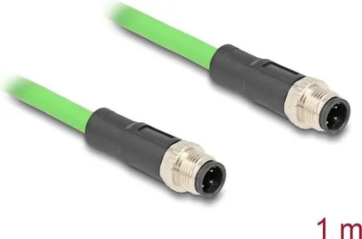 Image de DELOCK M12 Kabel D-kodiert 4 Pin St. zu St. PUR (TPU) 1 m