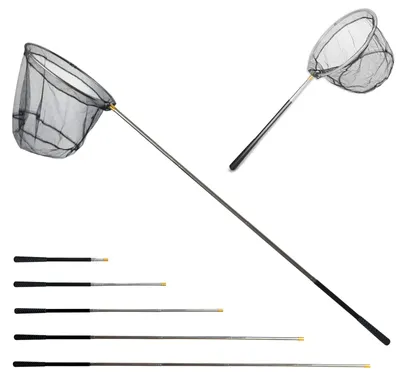 Productafbeelding van Visschepnet, 190 cm, telescopisch, aluminiumlegering, met rubberen net