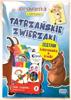 Immagine prodotto di Tiere der Tatra. Malbuch mit Aufklebern und Buntstiften