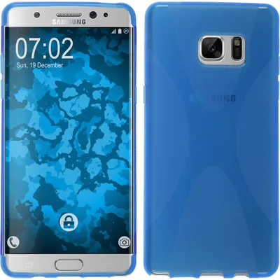 Produktbild von PhoneNatic Case kompatibel mit Samsung Galaxy Note FE - blau Silikon Hülle X-Style Cover