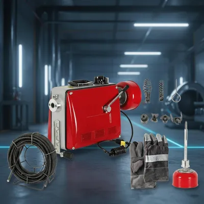 Produktbild von Rohrreinigungsmaschine 500 W Abflussreiniger mit 16 mm Spirale