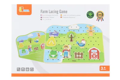 Produktbild von Viga 44637 Schnürsenkelspiel - Bauernhof
