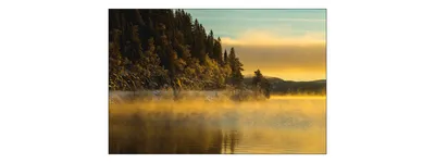 Zdjęcie produktu dla Fototapeta Zachód Słońca nad Jeziorem Dekoracja nowoczesna do salonu Krajobraz Las Pejzaż Natura 450x300cm