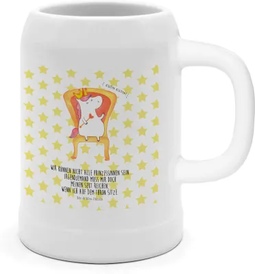 Produktbild von Mr. & Mrs. Panda Humpen Einhorn König - Weiß - Geschenk, Seidel, Steinzeugkrug, Deko, Kaiser, Keramikkrug, Präsident, Steinkrug, Krone, Krug, Prinzessin