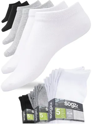 Obrázok produktu pre sogzz | 15 párov | Ponožky pod tenisky, 80 % bavlna, krátke ponožky, dámske/pánske, nízke