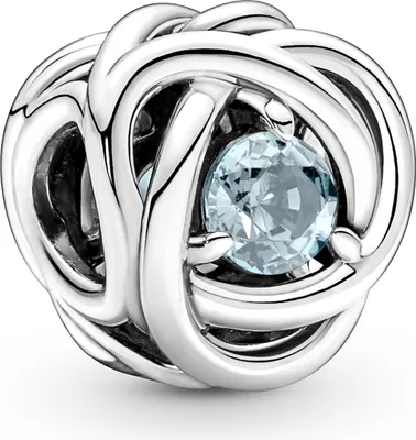 Obrázek produktu pro Pandora Charm 790065C09 Sea Aqua Blue Eternity Circle aquamarine crystal