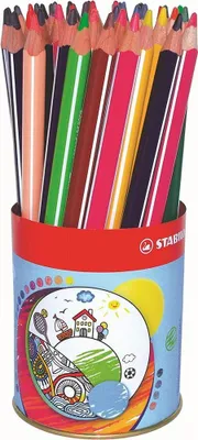 Image de STABILO Trio de 38 crayons de couleur dans une boîte en métal