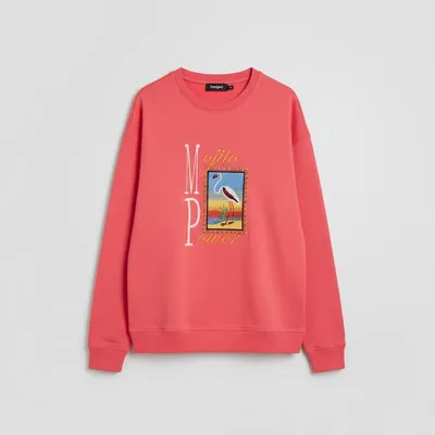 Produktbild von Desigual Herren Sweatshirt Rosa XXL Pullover Mojito Power Baumwolle Flamingo