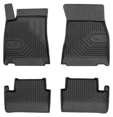 Image de Tapis de sol en caoutchouc pour Mercedes-Benz Klasa A V177 2018- (berline) – 4 pièces, noirs, sur mesure