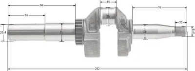 Obrázek produktu pro Klikový hřídel B&S Series 675 top-valve 104M02  modely ORIGINÁLNÍ DÍL 595241