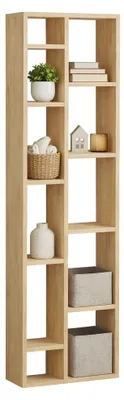 Produktbild von Mortara - Bücherregal, 45x20x150h cm Eiche Braun, 9 Regale