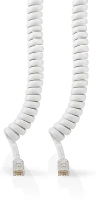 Zdjęcie produktu dla Nedis TCGB90100WT20, 2 m, RJ-10, RJ-10, Biały, Męska, Męska