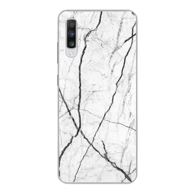 Produktbild von MuchoWow® Handyhülle Schutzhülle Hülle für Samsung Galaxy A70 Marmor - Schwarz - Weiß Silikon Softcase Handy Hülle - Schutzhaube