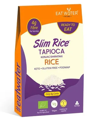 MAKARON (Z TAPIOKI I KONJAC) W KSZTAŁCIE RYŻU BEZGLUTENOWY BIO 200 g - SLIM (EAT WATER)