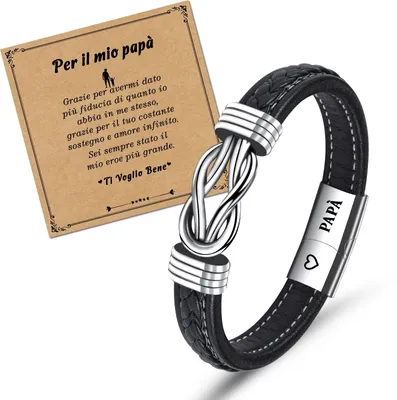 Produktbild von Lederarmband mit 'Dad' Gravur für den Vatertag