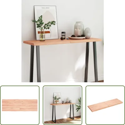 Produktbild von The Living Store Tischplatte 120x40x(2-4) cm Massivholz Behandelt Baumkante
