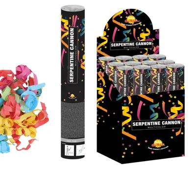 Image de Fête d'anniversaire Highlight Canon Serpentine multicolore Carnaval Nouvel An Événement, Couleur : Multicolore