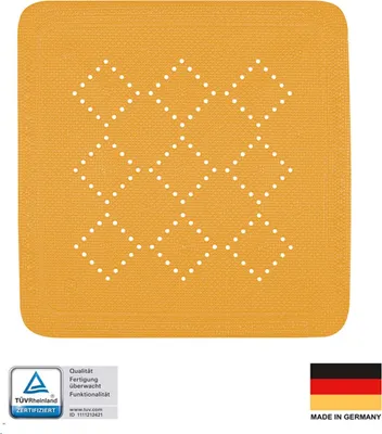 Produktbild von Spirella Duschmatte Badematte Duscheinlage antibakteriell rutschfest mit Saugnäpfen - Alaska Orange - ca. 55 x 55 cm