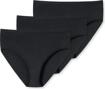 Produktbild von Schiesser Damen 3 er Pack Midi Gr. 3XL  schwarz
