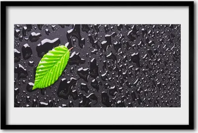 Produktbild von Bild 60x40 MDF-Rahmen Wandkunst Art Blatt Drops