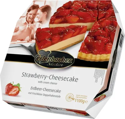 Produktbild von Erlenbacher Selection Erdbeer-Cheesecake 2 x 1100 g (TK)