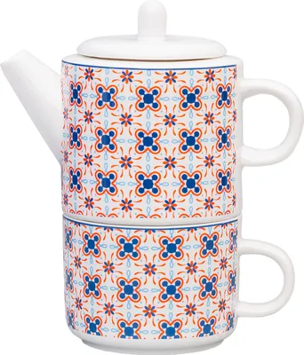 Produktbild von Tea for one  / Teeset / Teeservice Height-Line Ayers Rock, Teekanne 420ml mit Teetasse 250ml, Porzellan