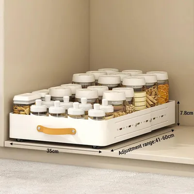 Image de Armoire de cuisine - Armoire de rangement extensible avec tiroirs - Étagère de cuisine - Largeur 35 cm