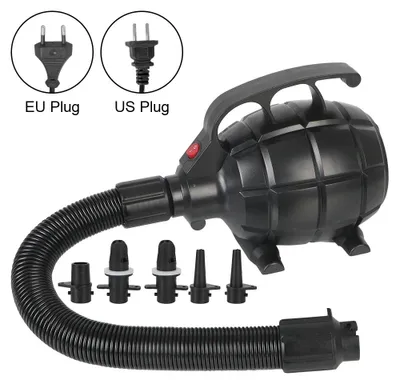 Produktbild von Elektrische Luftpumpe 600 W für Luftmatratzen und Camping, 510 l/min, Schwarz EU