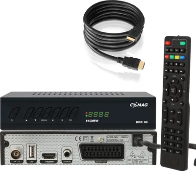 Produktbild von COMAG DKR 60 HD digitaler Full HD Kabel-Receiver (PVR Ready, HDTV, DVB-C, Time Shift-Funktion, HDMI, SCART, USB 2.0) inkl. HDMI Kabel, schwarz