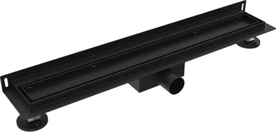 Zdjęcie produktu dla Odpływ liniowy przyścienny, 2 w 1, Wall czarny 70cm