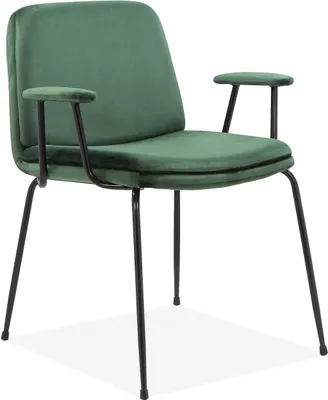 Produktbild von Heino | Sessel in Grünem Velours / Schwarz, 2er Pack