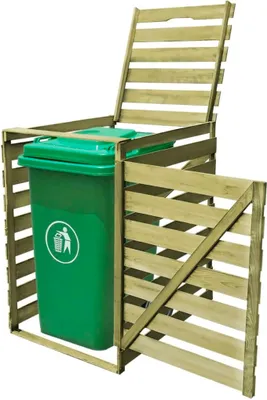 Image de vidaXL Box pour poubelles pour 1 tonne 240 L Bois imprégné