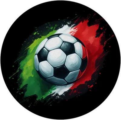 Produktbild von Fußball Italien Flagge Magnet rund