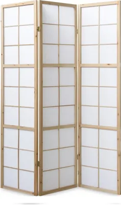 Image de 3 pan Shoji Paravent japonais bois en naturelle