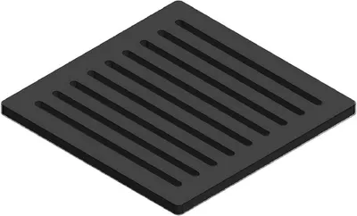 Produktbild von Eckiger Kaminrost/Ascherost 220 x 220 x 10 mm für Rokossa Kaminöfen