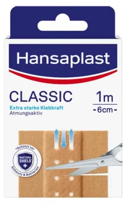 Produktbild von Hansaplast 48689-00001, 500 x 6 cm, Rechteckig, Beige, CE, 1 Stück(e)