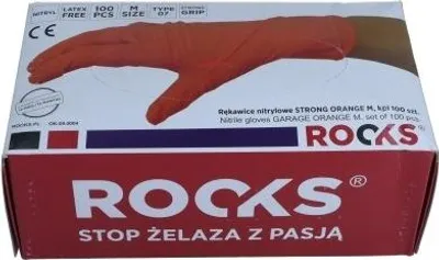 Zdjęcie produktu dla Rękawice Nitrylowe Strong Orange M, Kpl 50 Szt